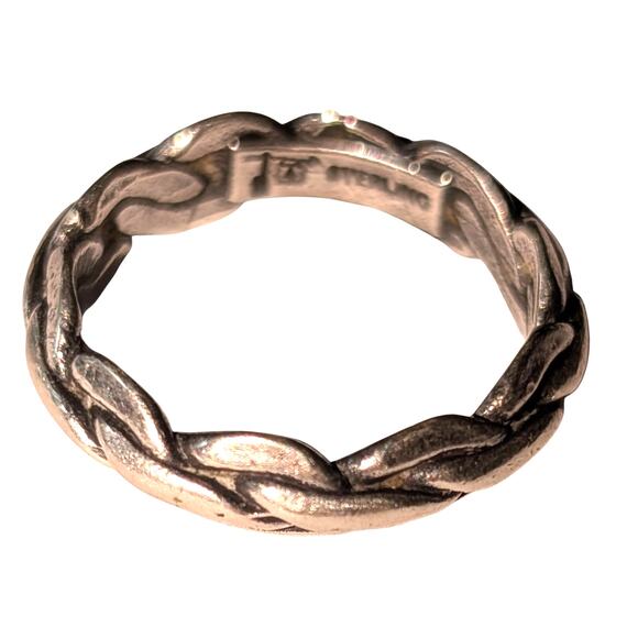 Vintage Bell Trading Post Sterling Silver Braided Rope Woven Band Ring Size 5.75 - Picture 2 of 4